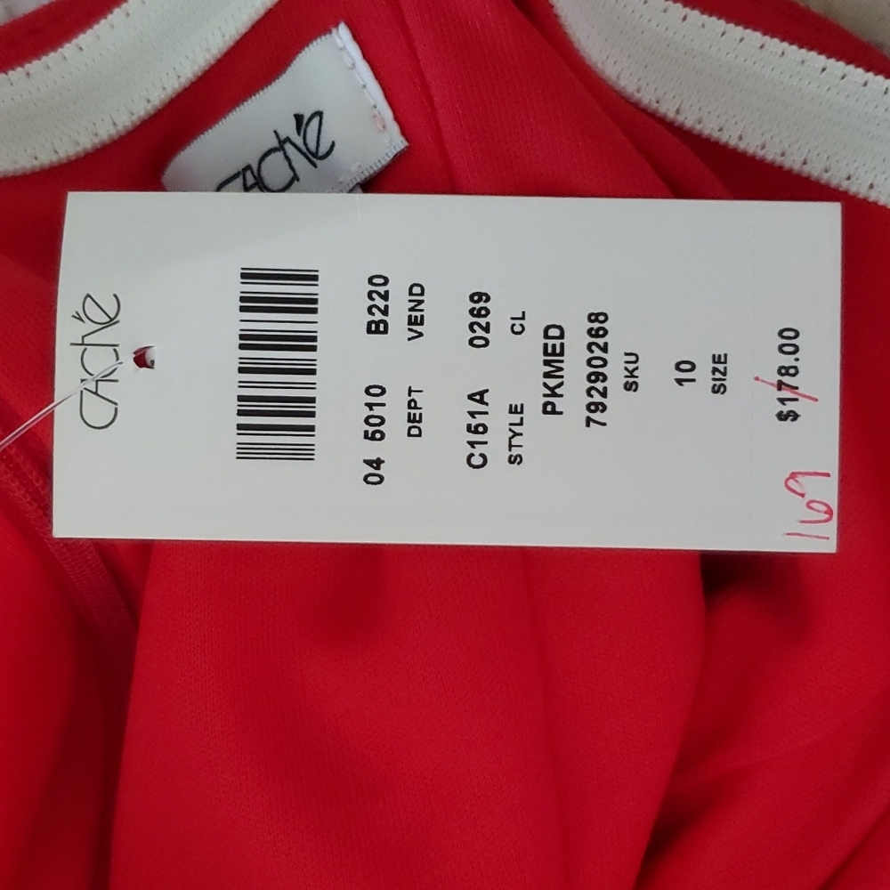 Cache 1 Shoulder Red Mini Dress - Picture 5 of 5
